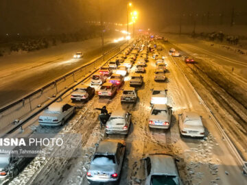 ترافیک سنگین در آزادراه تهران-کرج-قزوین و تهران-شهریار
